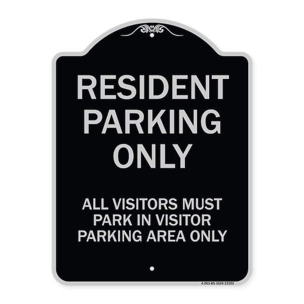 Parking Resident Parking Only All Visitors Must Park in Visitor Parking Area Only, BS-1824-23359